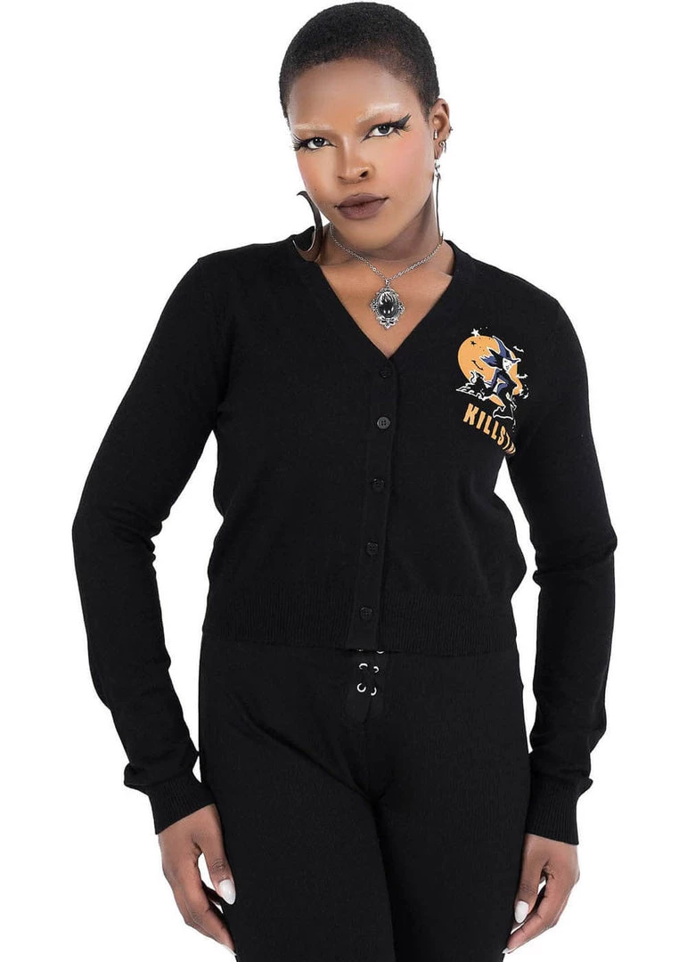 Killstar Vince Ray Witch Queen 50's Cardigan Black New In