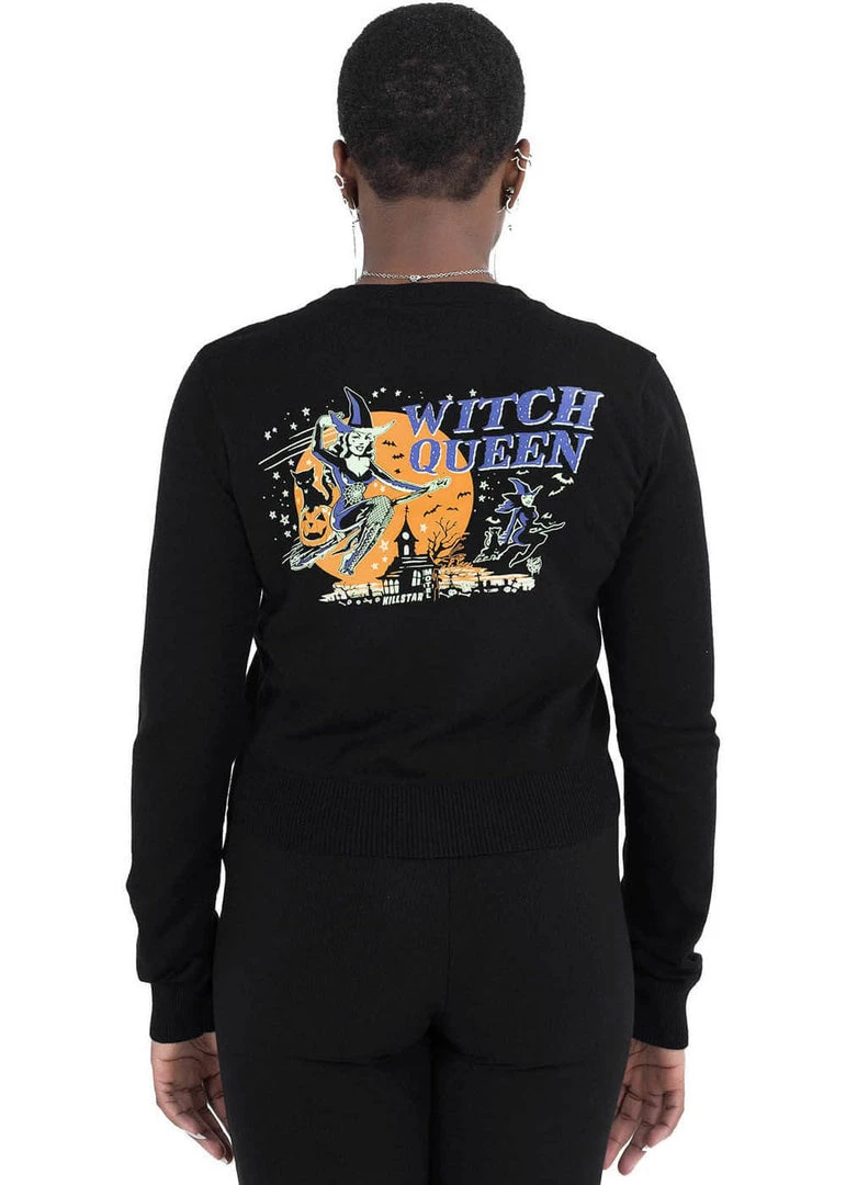 Killstar Vince Ray Witch Queen 50's Cardigan Black New In
