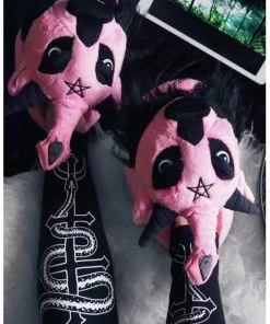 New In Killstar Kreeptures Dark Lord Slippers Bubblegum Pink