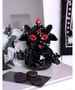 Killstar Baphomet Cute N' Evil Cookie Jar Black