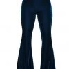 Killstar Moondance Velvet 70's Broek Sapphire Blue