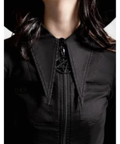 New In Killstar Haze & Confused Zip Shirt Black