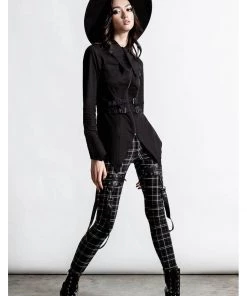 New In Killstar Haze & Confused Zip Shirt Black