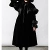 Killstar Ravens Velvet Coat With Cape Black