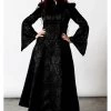 Killstar Vyolet Brocade Coat Black