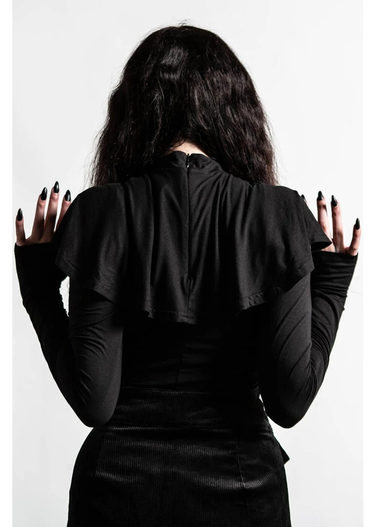 Killstar Aysling Cross Cape Top Schwarz New In