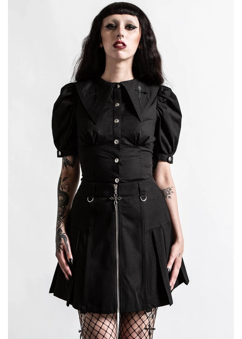 Killstar Kikimora Cross Top Black