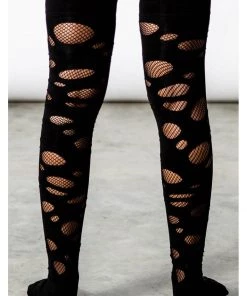 Killstar Wretched Soul Distress Socks Black