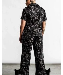 New In Killstar No Rest For The Wicked Pyjama Set Black