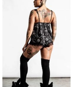 Killstar Moth To Flame Pyjama Set Black