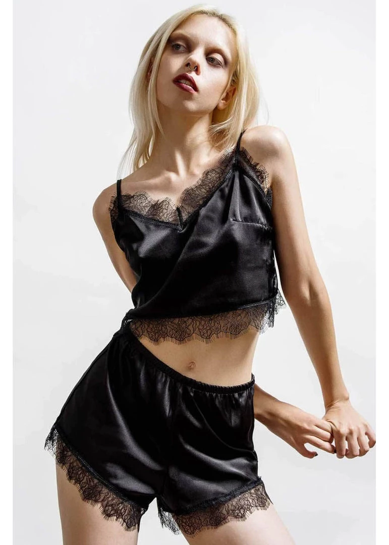 New In Killstar Lace Of Spades Set Black