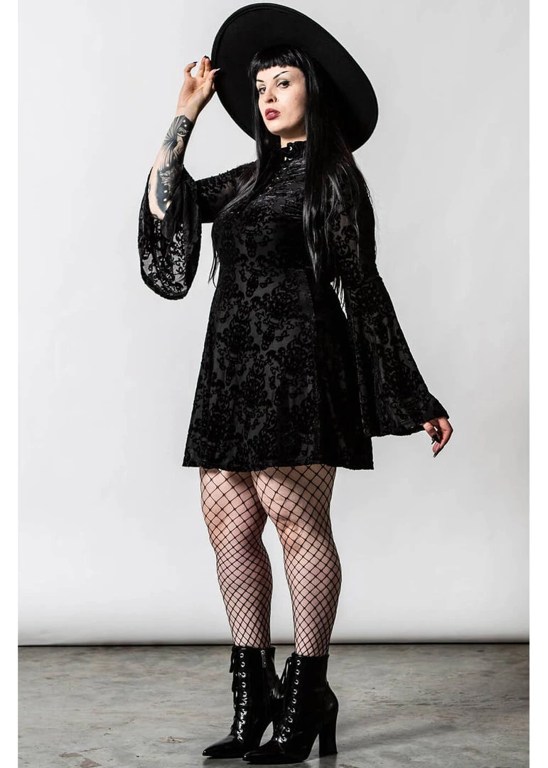 Killstar Lost Kingdom Lace-Up Dress Black New In