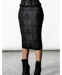 Killstar Isolde Corset Pencil Skirt Black New In