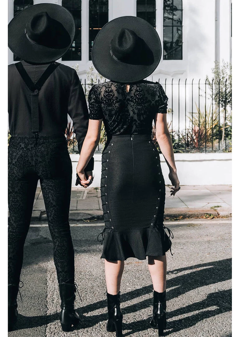 New In Killstar Thelma 40's Blouse Top Black