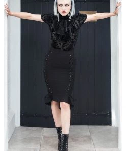 New In Killstar Thelma 40's Blouse Top Black