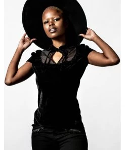 Killstar Paradise Lost Velvet 40's Top Black