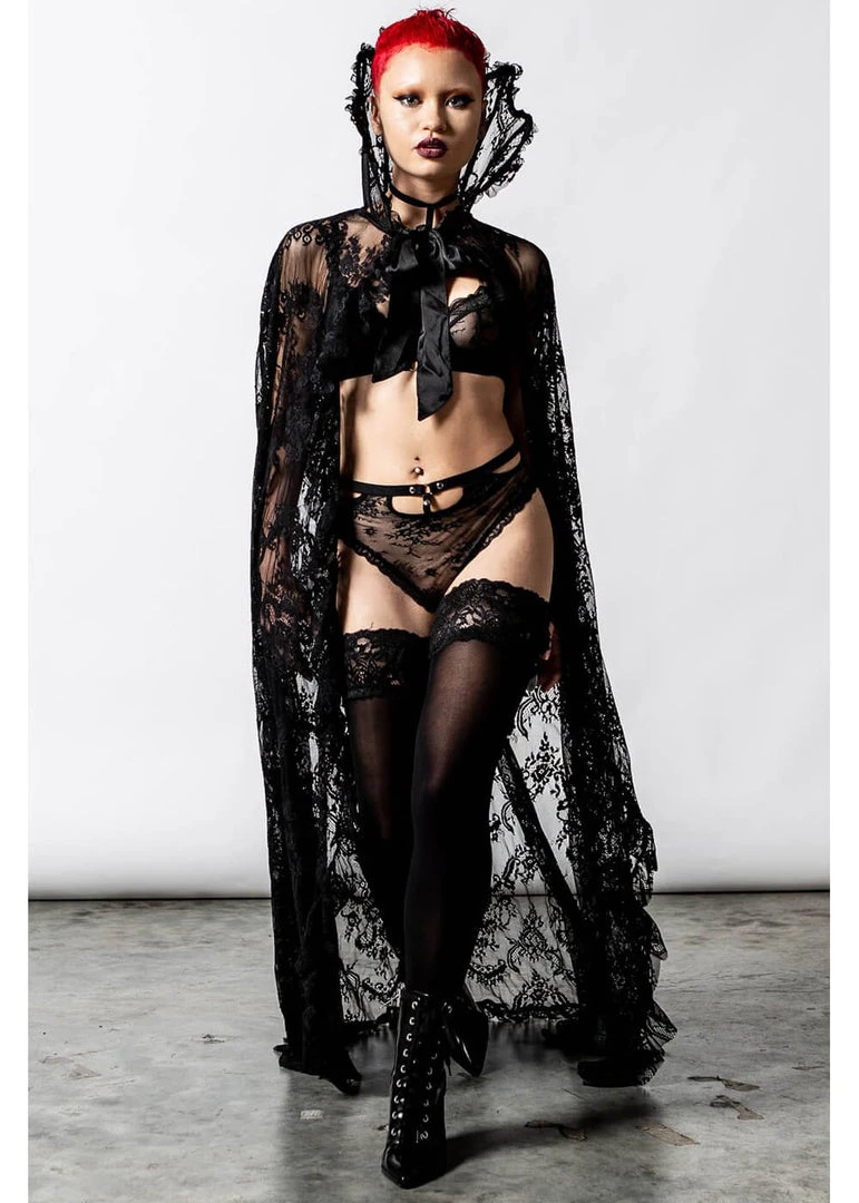 New In Killstar Vampyren Lace Cape Black