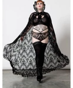 New In Killstar Vampyren Lace Cape Black