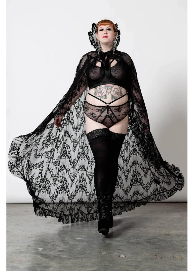 New In Killstar Vampyren Lace Cape Black