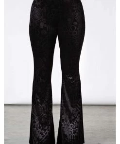 New In Killstar Magick Mourning Velvet Flare 70's Trousers Black