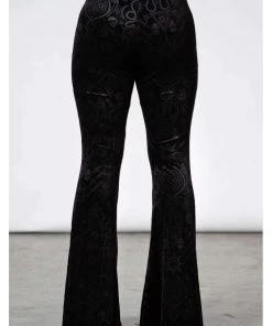 New In Killstar Magick Mourning Velvet Flare 70's Trousers Black