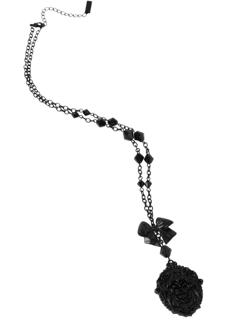 New In Killstar Madame Morte Skull Necklace Black