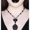 New In Killstar Madame Morte Skull Necklace Black