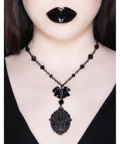 New In Killstar Madame Morte Skull Necklace Black