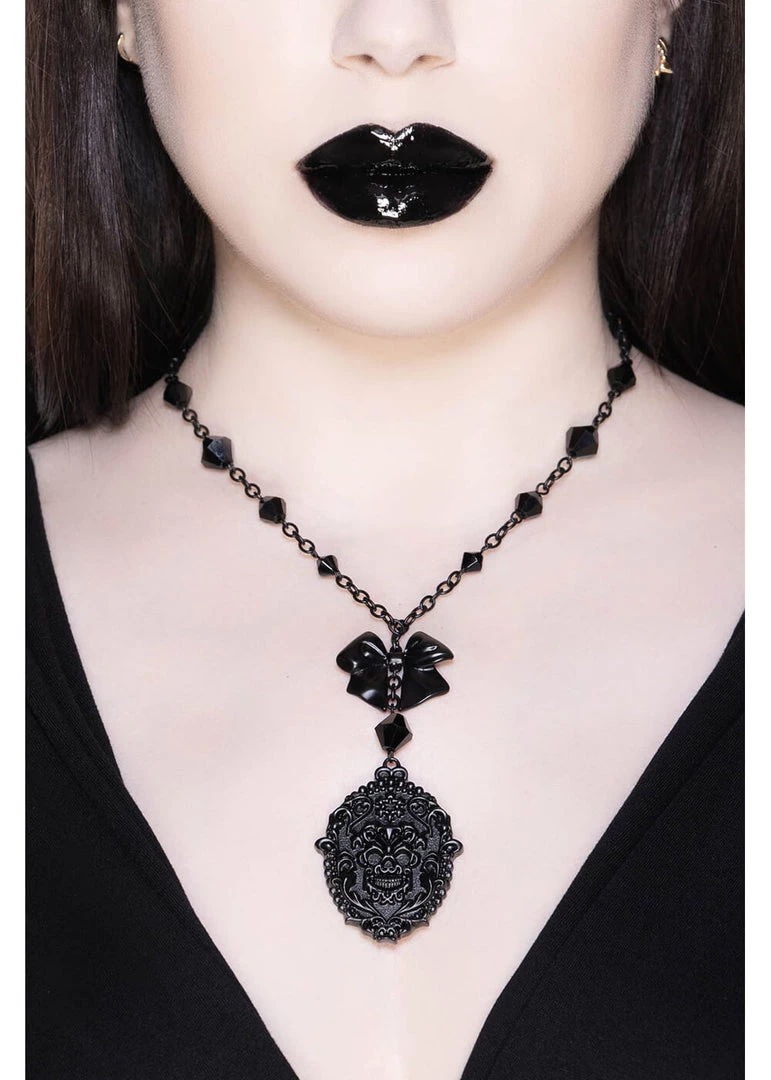 New In Killstar Madame Morte Skull Necklace Black