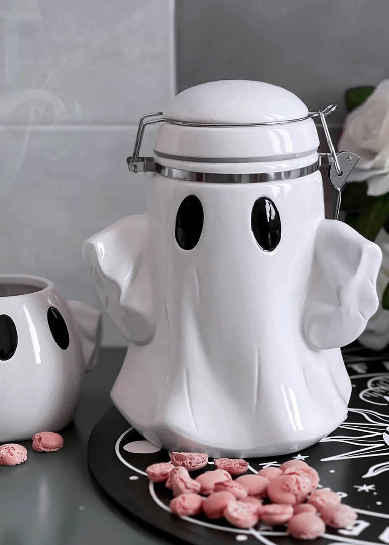 Killstar Ghost Hinged Jar White New In