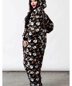 New In Killstar Haunted Pumpkin Onesie Black