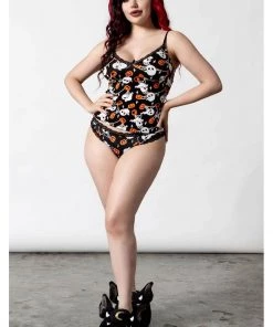 Killstar Haunted Pumpkin Cami Top Black New In
