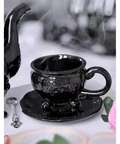 Killstar Daemon Teacup & Saucer Black New In