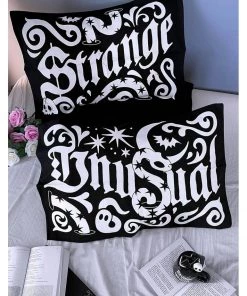 New In Killstar Strange Unusual Pillow Cases Black
