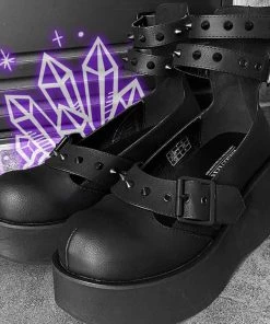 Killstar Bloody Mary Janes Shoes Black New In