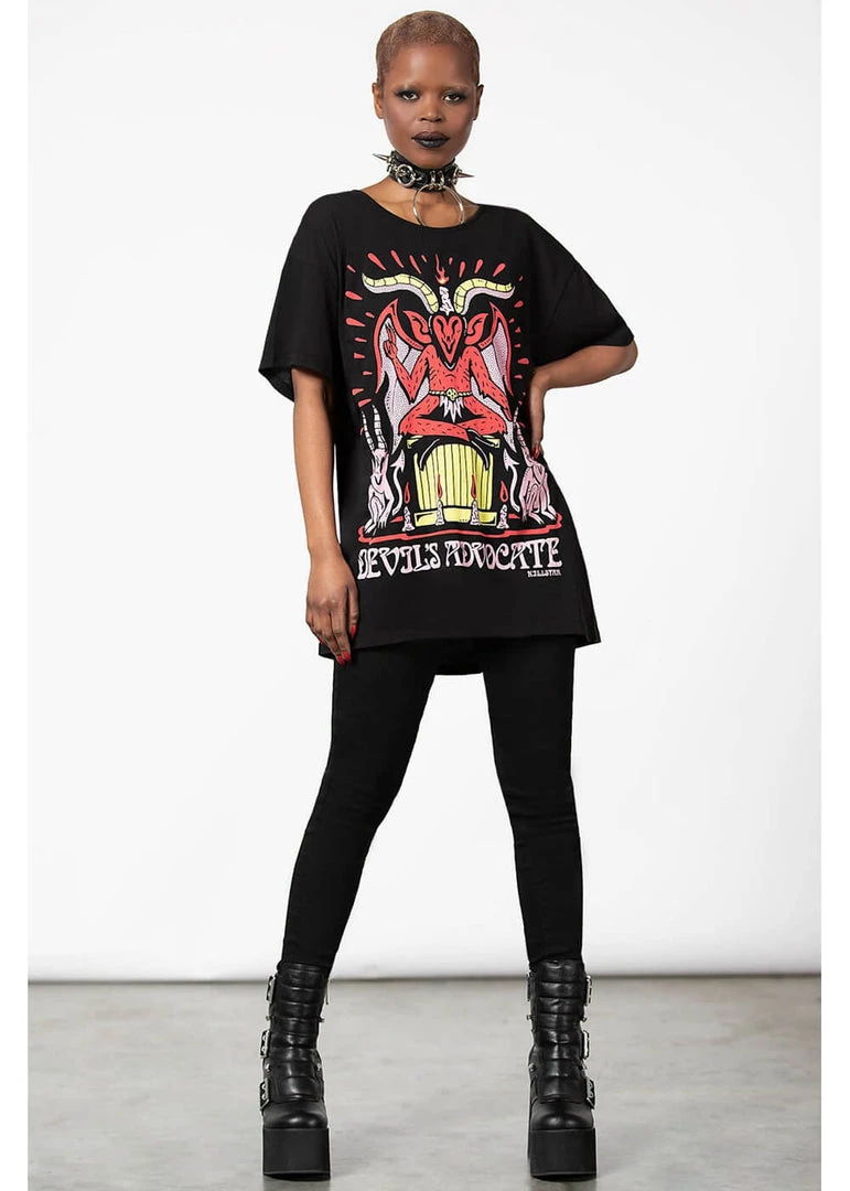 Killstar Devil Incarnate Relaxed Top Black New In