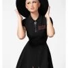 New In Killstar Devil's Contract Collar Dress Black