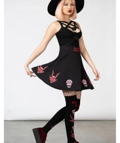 Killstar Covenant Skater Skirt Black
