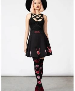 Killstar Covenant Skater Skirt Black