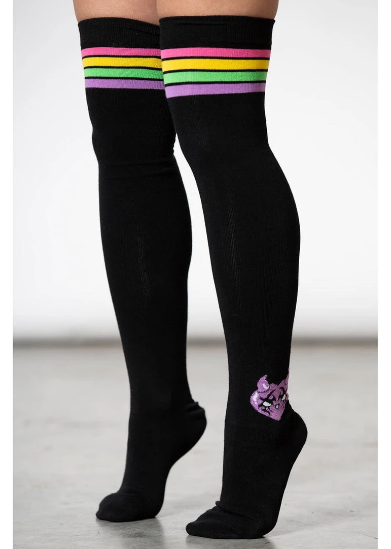 Killstar Fantasy Rainbow High Socks Black New In