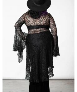 Killstar Vilania 70's Lace Duster Black