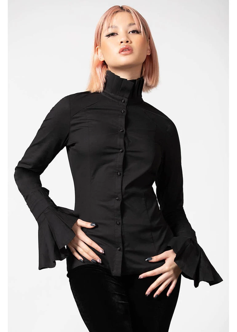 New In Killstar Feronia Shirt Blouse Black