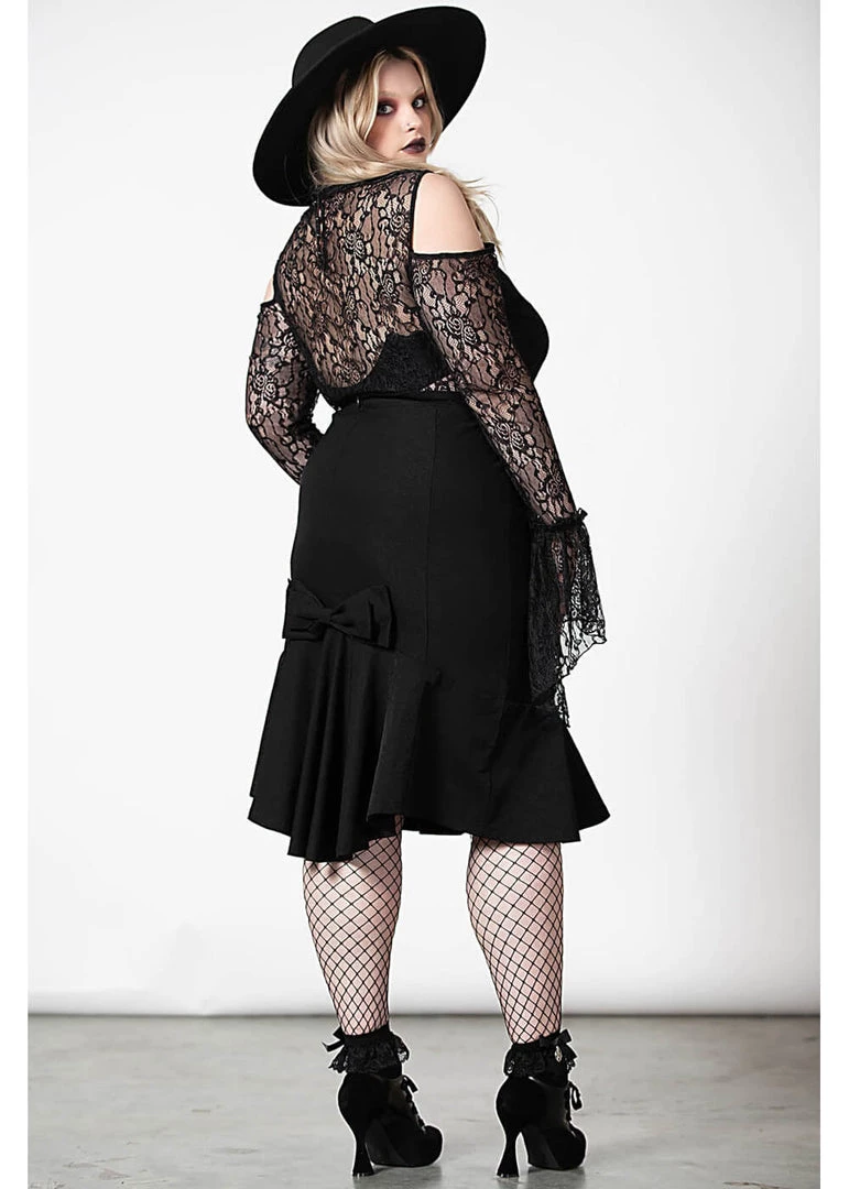 Killstar Chantra Pencil Skirt Black