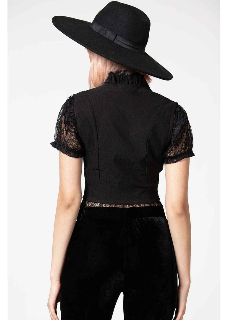 Killstar Isobella Cross Corset Top Black New In