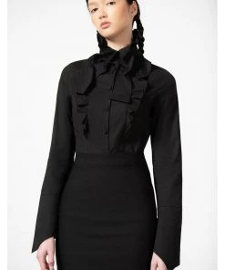 Killstar Hellisa Rue Shirt Blouse Black New In