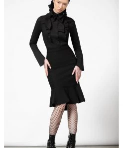 Killstar Hellisa Rue Shirt Blouse Black New In