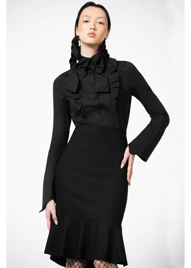 Killstar Hellisa Rue Shirt Blouse Black New In