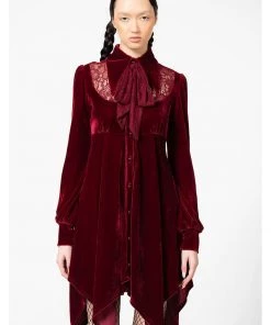 Killstar Nymyra Velvet Cameo 60's Dress Blood Red New In