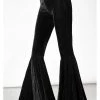 New In Killstar Marisol Velvet 70's Flare Bell Bottoms Trousers Black
