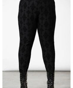Killstar Nora Flocked Trousers Black New In